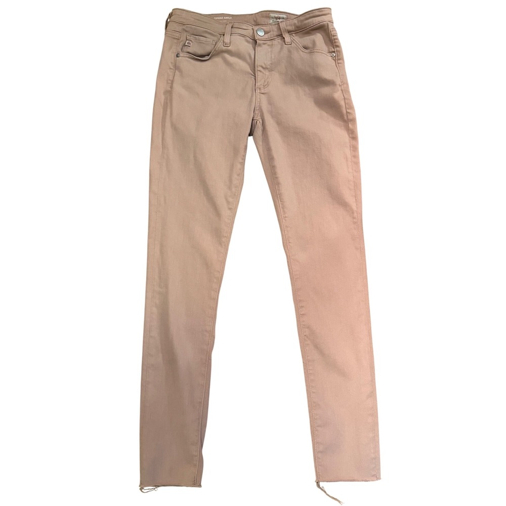 AG Adriano Goldschmied The Legging Ankle Super Skinny Jeans Blush Pink Raw Hem‎